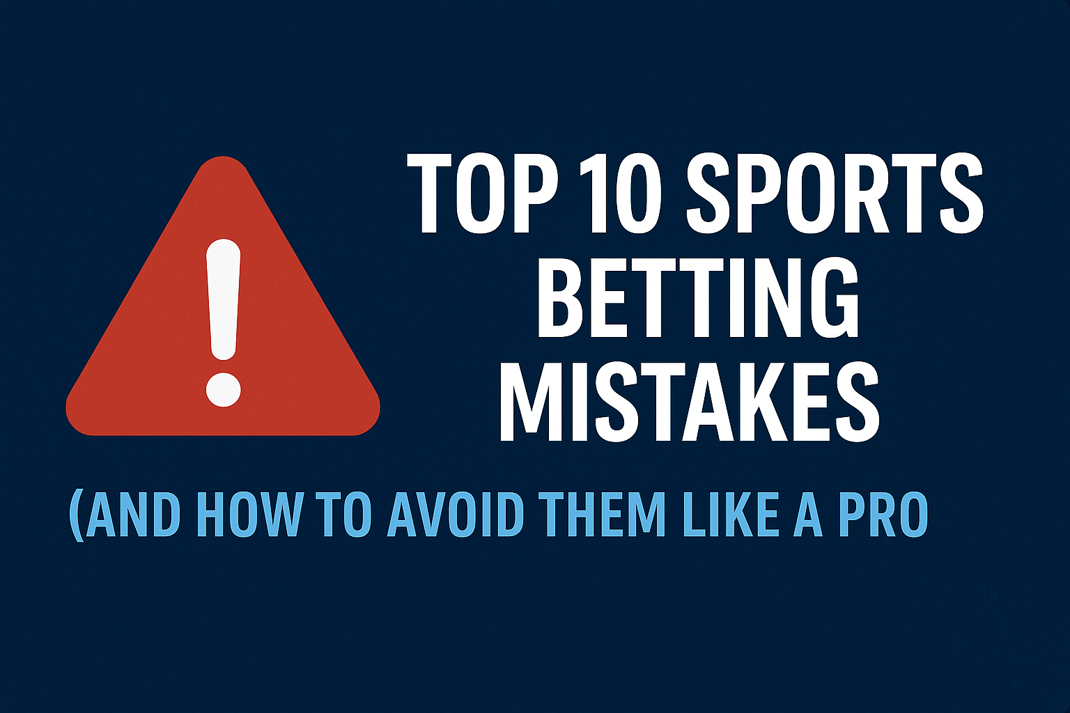 Top 10 sports betting mistakes